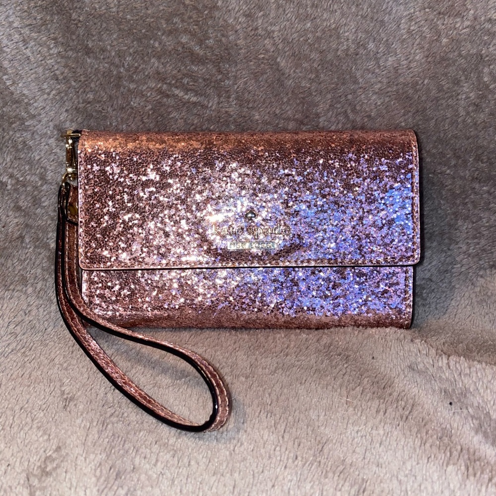 lola glitter boxed medium phone wristlet